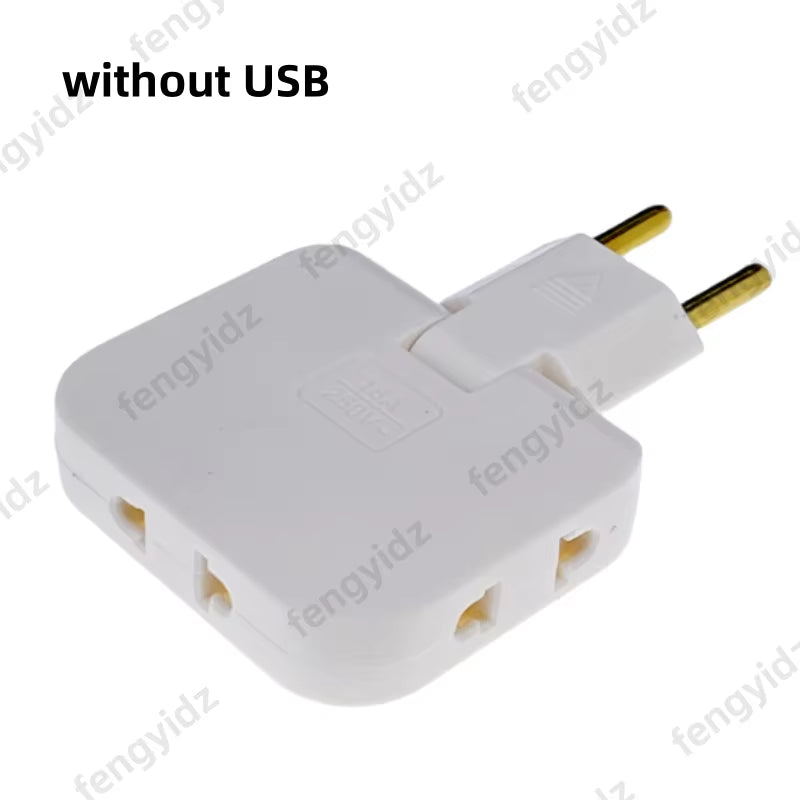 3 in 1 EU Power Socket Plug Adapter Foldable US to EU Travel Aadapters Power Converter KR Plug Electrical Socket AC Outlet