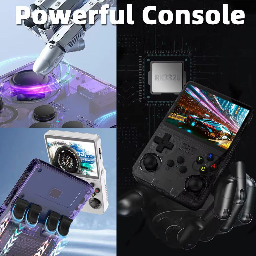 R36S Retro Game Console Handheld Video Arkos 2.0 System 3.5 Inch Single Card Portable Pocket Video Player 64GB 128GB 20000 Games